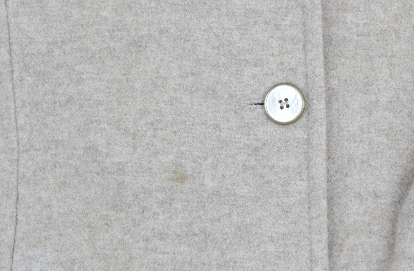 Bonmarché Women’s Beige Wool Blend Mid-Length Coat Size 12
