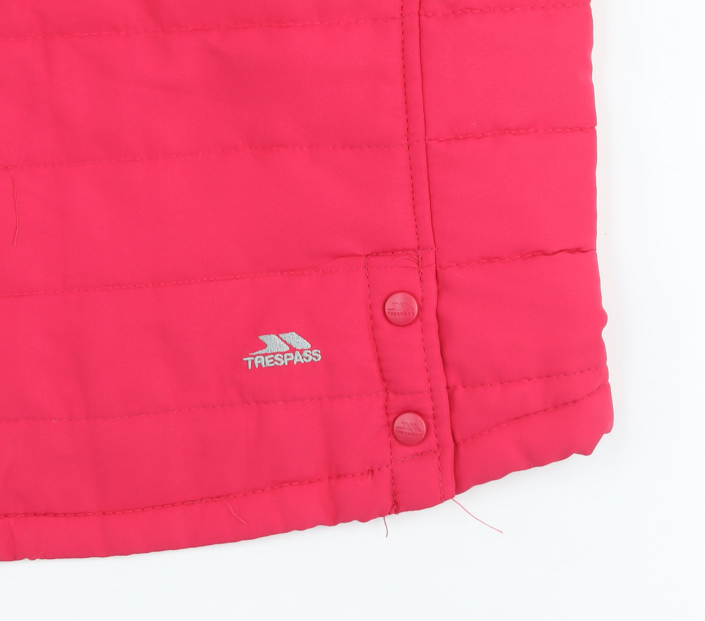 Trespass Girls Pink Puffer Waistcoat 11-12 Years Quilted Sleeveless Gilet
