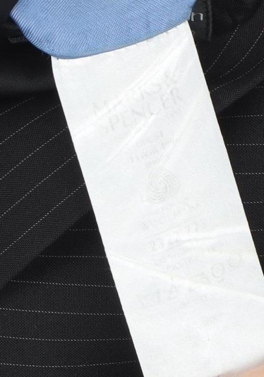 Marks and Spencer Men’s Black Pinstripe Wool Blazer Jacket 40R