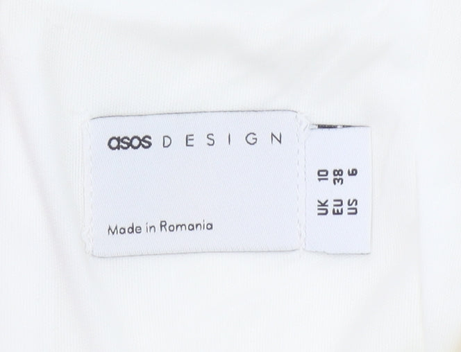 ASOS Design Women’s White Bodycon Mini Dress Size 10