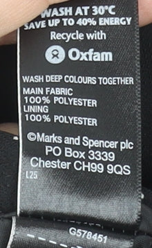 Marks and Spencer Women Black Polka Dot A-Line Knee Length Skirt UK 10