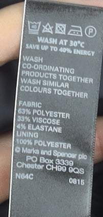 Marks and Spencer Women Petite Navy Pencil Skirt Size 12