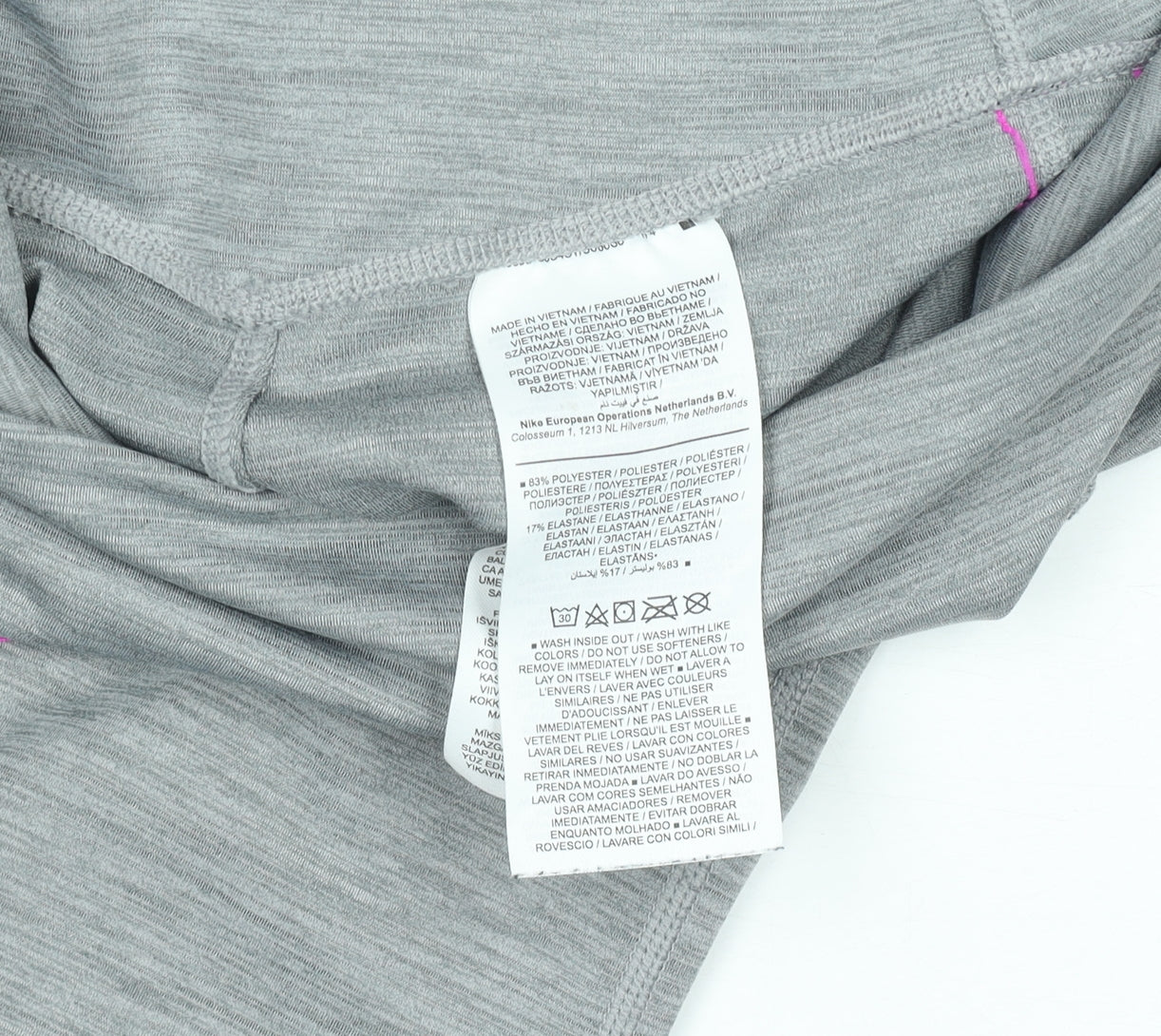 Nike Women's Grey Dri-FIT Leggings Small Slim Fit Sportswear