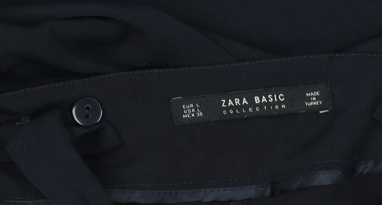 Zara Women Black Wide-Leg Sleeveless Jumpsuit Size 14