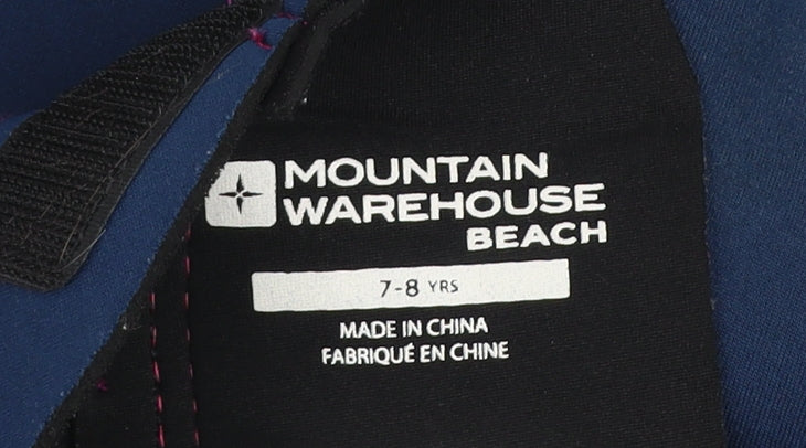 Mountain Warehouse Girls Blue 7-8 Years Short Sleeve Wetsuit