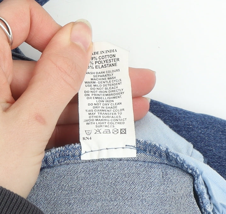 Maxcares Men’s Blue Slim Fit Stretch Denim Jeans Size 36