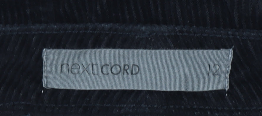 Next Women’s Black Corduroy A-Line Knee Length Skirt Size 12