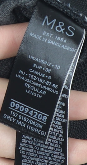 Marks & Spencer Women's Grey Animal Print Stretch Leggings Size 10