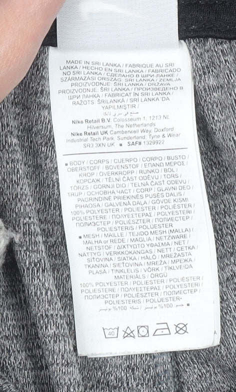 Nike Womens Grey Dri-Fit Track Pants M Elastic Waist Performance Trousers