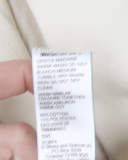 Marks and Spencer Girls Beige Full Zip Hoodie 10-11 Years Ride the Waves Graphic