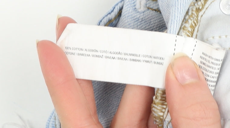 Primark Women Blue Size 18 High Rise Distressed Denim Shorts