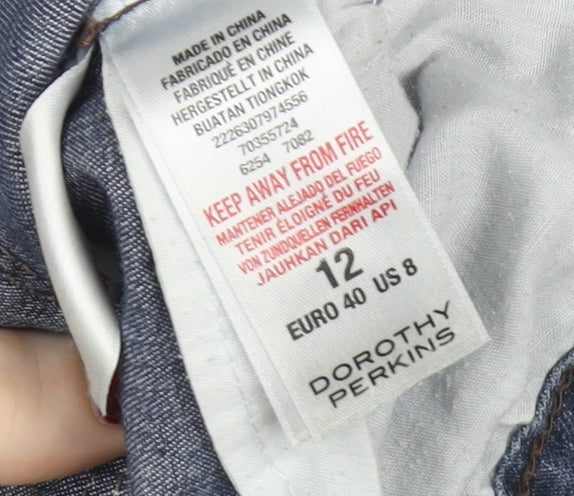 Dorothy Perkins Womens Blue Denim Straight Jeans Size 12