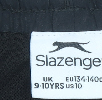 Slazenger Boys Black 9-10 Years Jogger Trousers Quick Dry Sportswear