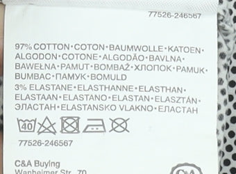 Angelo Litrico Men's Grey Polka Dot Long Sleeve Dress Shirt L 41-42