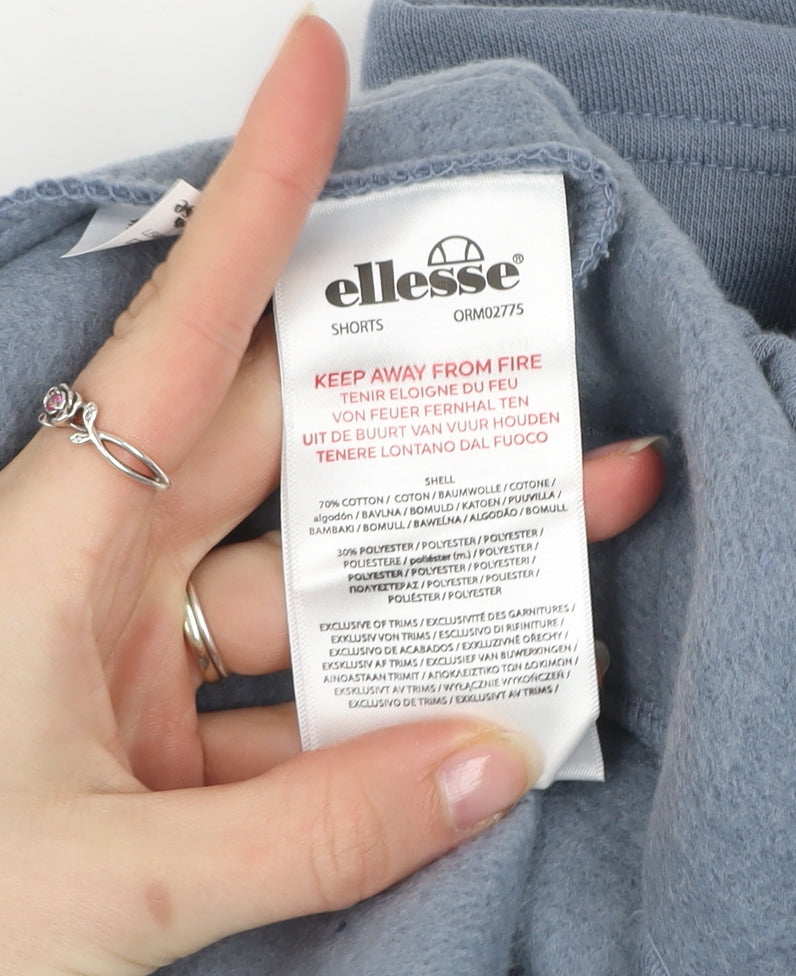 Ellesse Men's Blue Sweat Shorts L Athletic Cotton Blend Comfy Fit