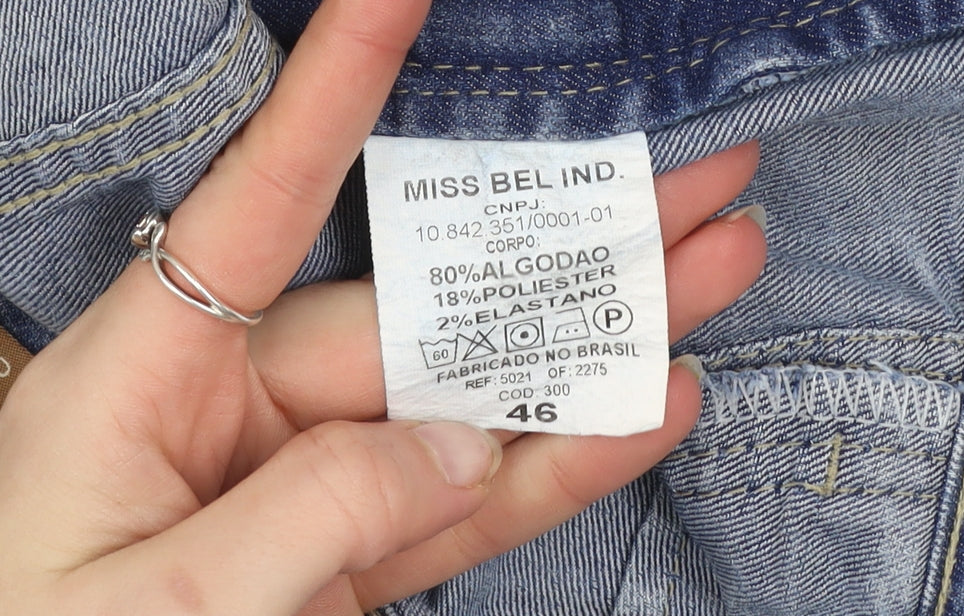 Linda Bel Women’s Blue Size 18 Denim Shorts Stone Wash Stretch