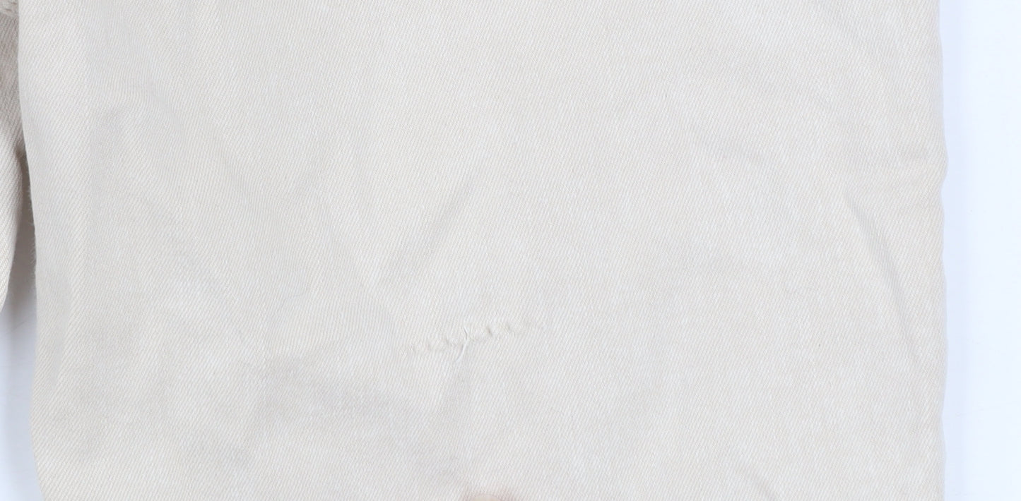 Stradivarius Womens Beige High Waist Mom Jeans Size 10