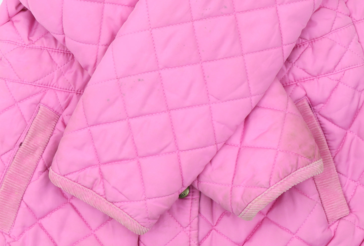Joules Girls Pink Quilted Mid-Length Jacket 6 Years Padded Lined Coat