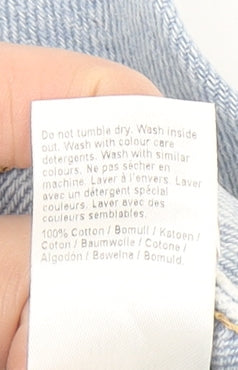 River Island Women’s Blue Denim Knee Length Pencil Skirt Size 14