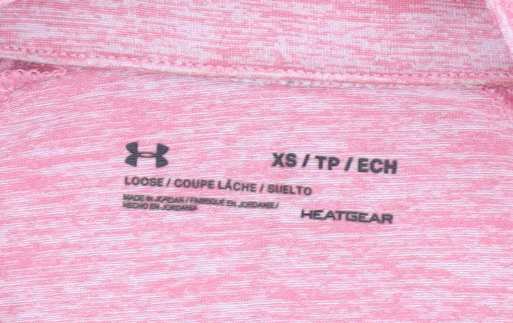 Under Armour Women's Pink XS 1/2 Zip HeatGear Pullover Sweatshirt