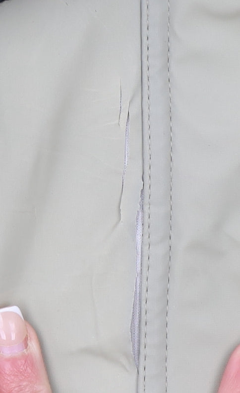 Dennis Basso Men's Beige Mid-Length Rain Coat Jacket M