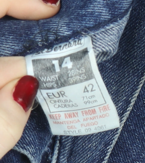 St Bernard Women’s Blue Denim Button Long Skirt Size 14 (28" Waist)