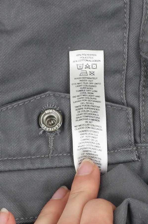 Centered Men's Grey Cargo Shorts Size 36 Regular Fit Polyester Cotton