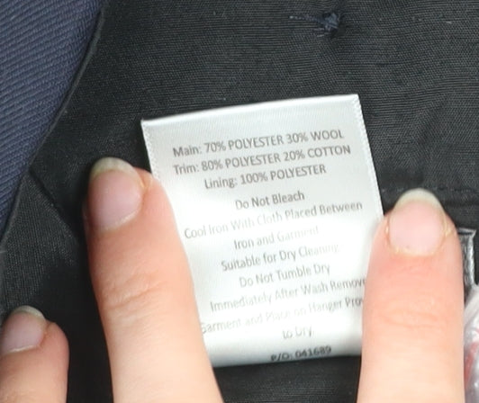 Tailored Image Men's Blue Dress Pants 36W 31L Wool Blend Formal Trousers