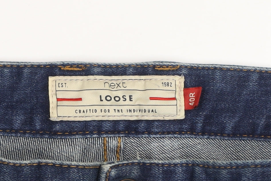 Next Men's Blue Relaxed Straight Leg Denim Jeans 40R
