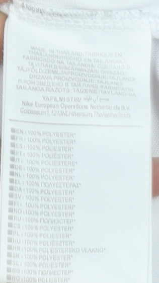 Nike Men’s White Football Jersey Athletic Dri-Fit T-Shirt Size S