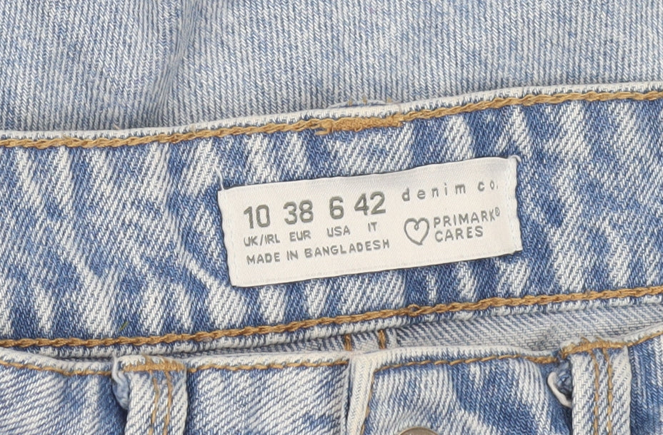 Primark Women Blue Size 10 High Rise Mom Jeans