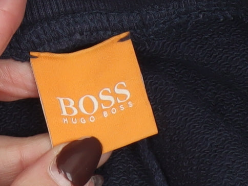 Hugo Boss Men’s Navy Blue Jogger Sweatpants Size L Cotton Blend