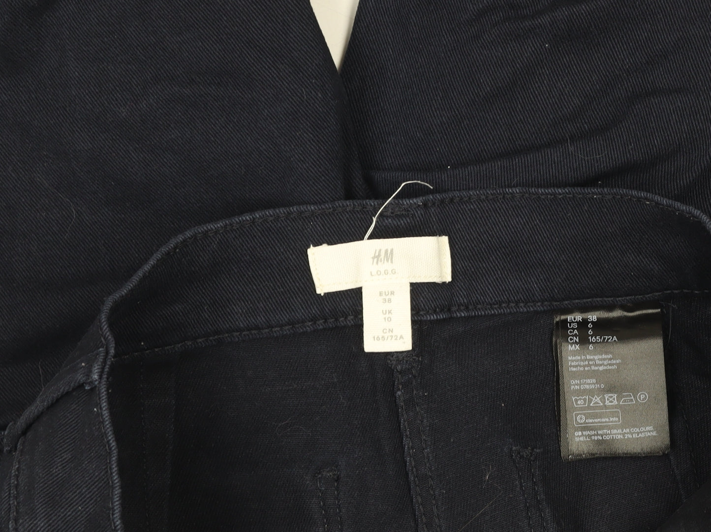 H&M Women’s Black Straight Jeans Size 10 Regular Stretch Denim