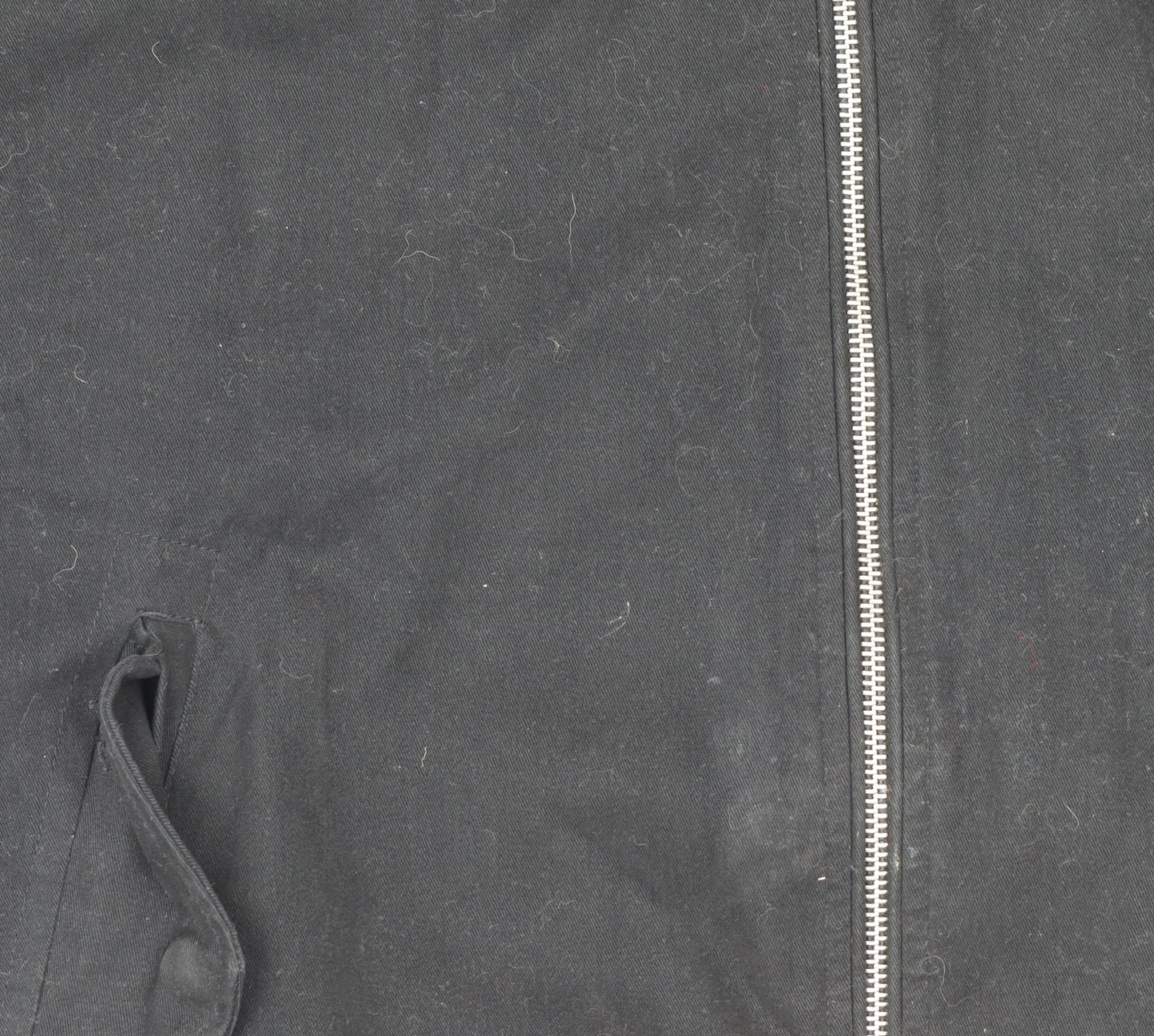 Topman Men's Black XL Bomber Jacket Cotton Full Zip Twill Casual
