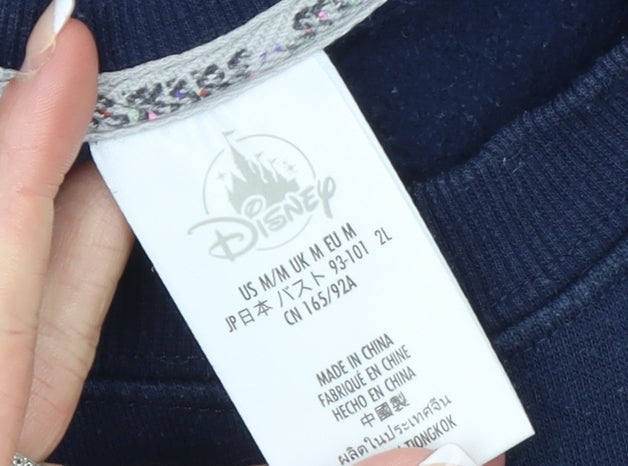 Disney Star Wars Women’s Navy Sweatshirt M Baby Yoda Christmas Crew Neck