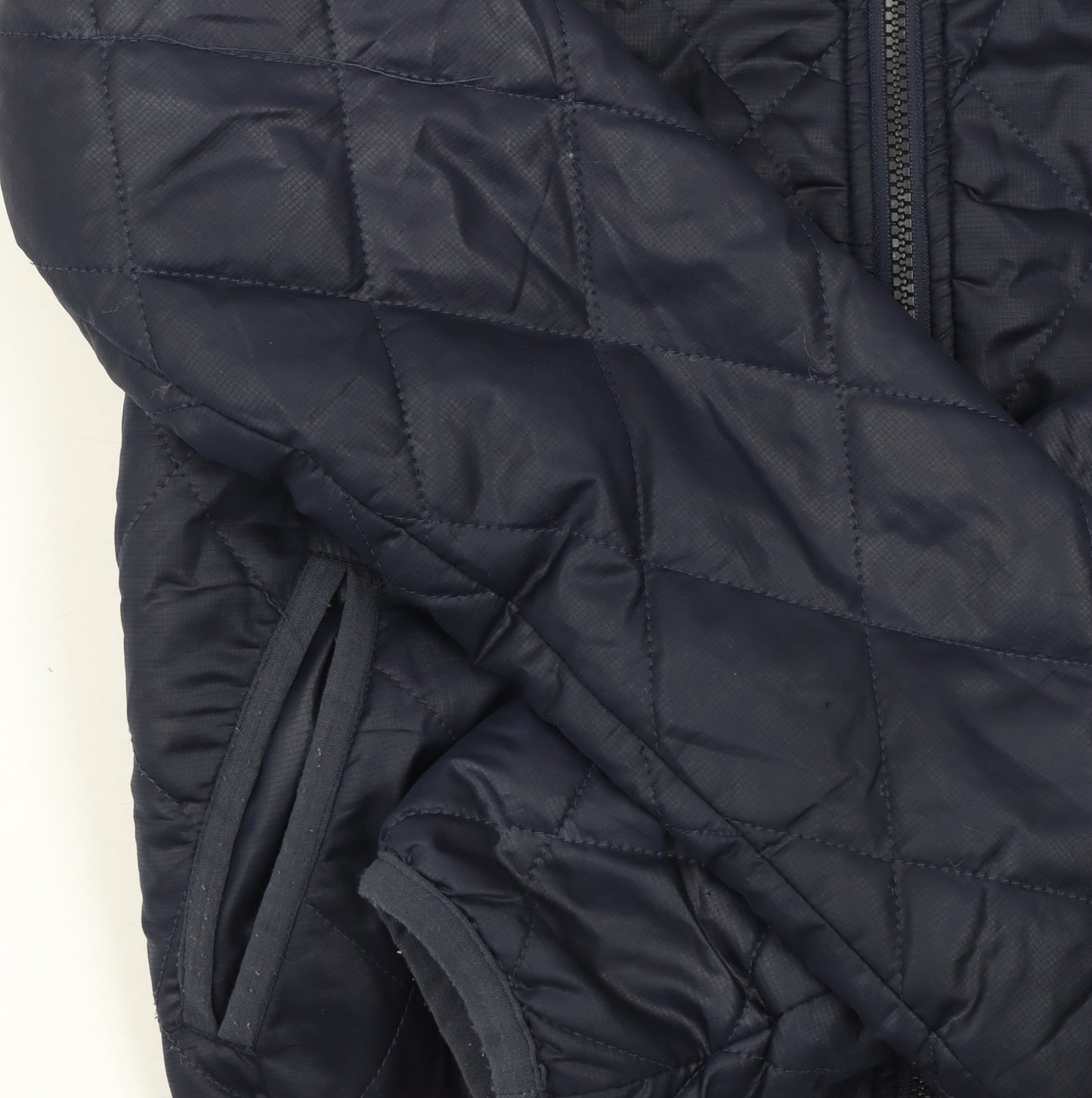 Vero Moda Jeans Women's Blue Quilted Hooded Jacket Size S