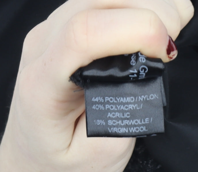 Evelin Brandt Berlin Women’s Black Lace Wool Blend Pencil Skirt Size 10