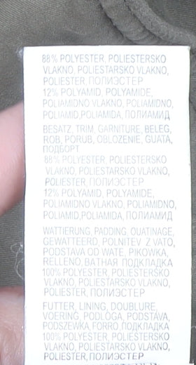 Barbara Lebek Women’s Khaki Hooded Mid-Length Coat Size 20 Polyester Blend