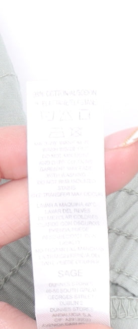 Dunnes Women’s Green Chino Shorts Size 12 Cotton Blend