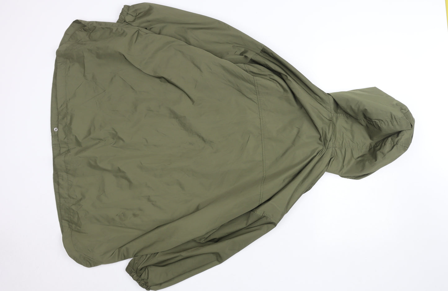 Next Girls Green Hooded Rain Coat 11 Years Mid-Length Water Resistant