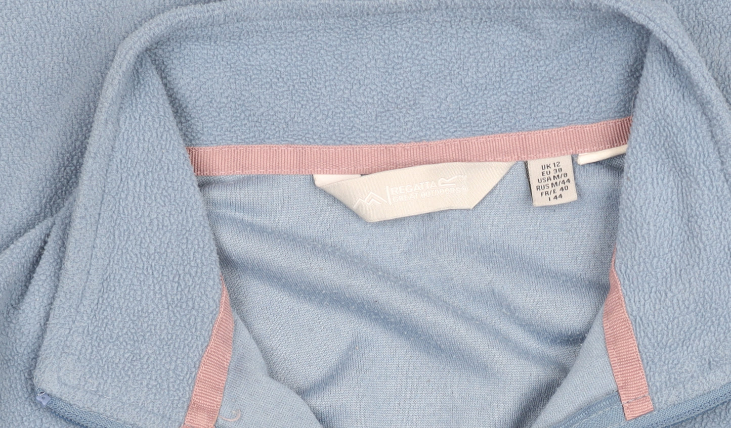 Regatta Women Blue Fleece Half Zip Outdoor Jumper UK 12