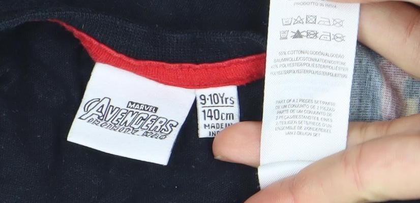 Marvel Avengers Infinity War Boys Black Short Sleeve Graphic T-Shirt 9-10 Years