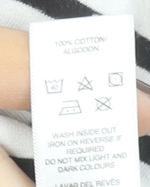 St. Bernard Girls Black Striped Limited Edition Cotton T-Shirt 12-13 Years