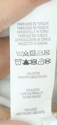 Denim Co. Women White Cotton Button Mini Skirt Size 12