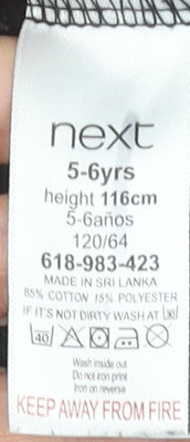 Next Boys Black Batman Pullover Hoodie 5-6 Years Cotton Blend