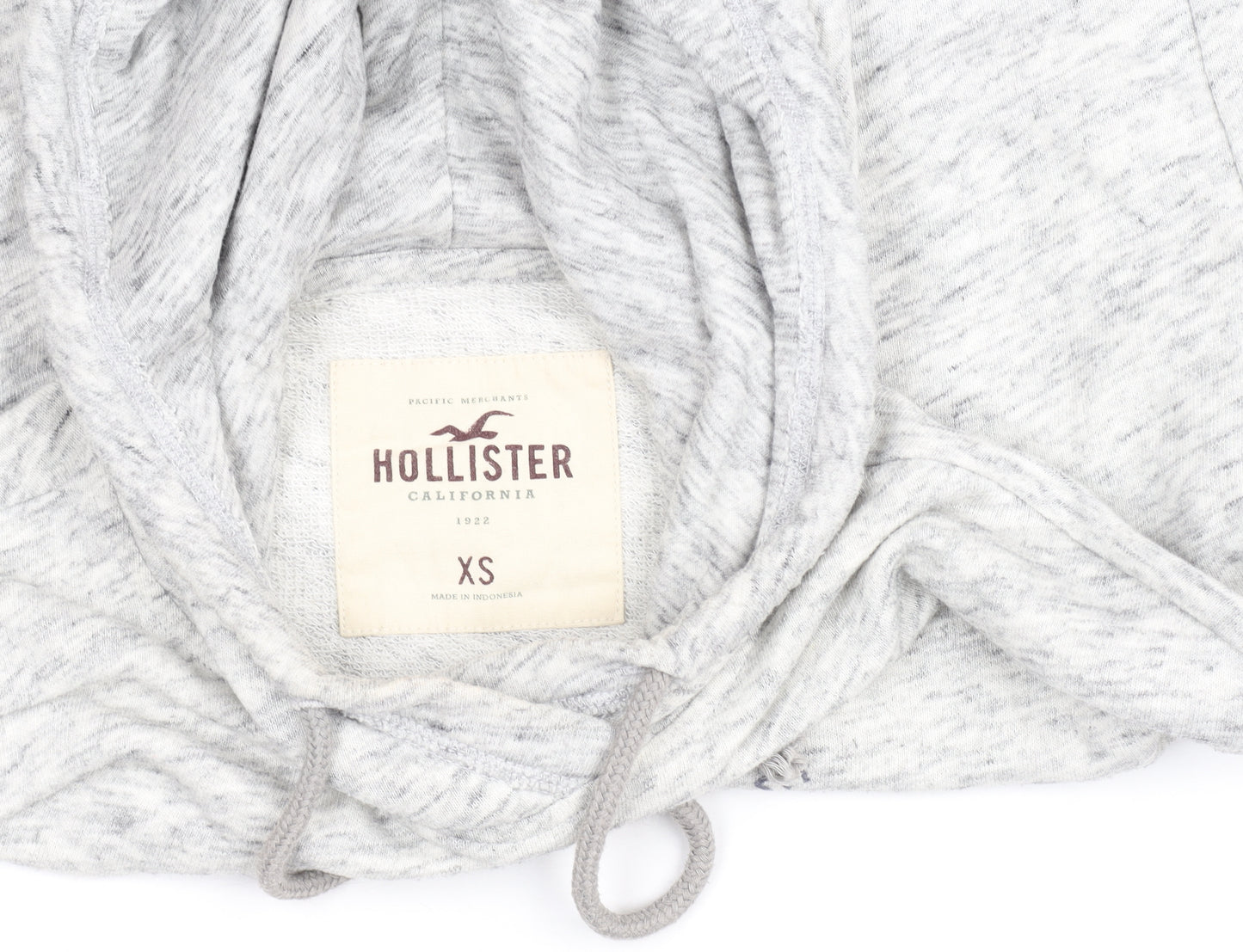 Hollister Women’s Grey XS Pullover Hoodie with Logo Print
