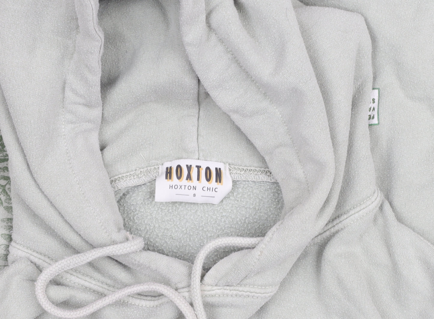 Hoxton Chic Men's Green Pullover Hoodie Size S Nature Graphic Fleece