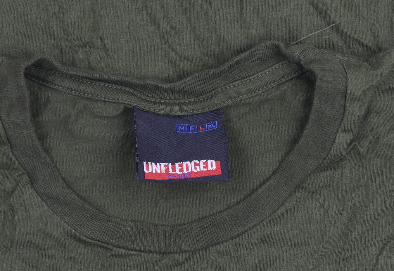 Unfledged Men's Green Music Graphic Crew Neck Short Sleeve T-Shirt Size L