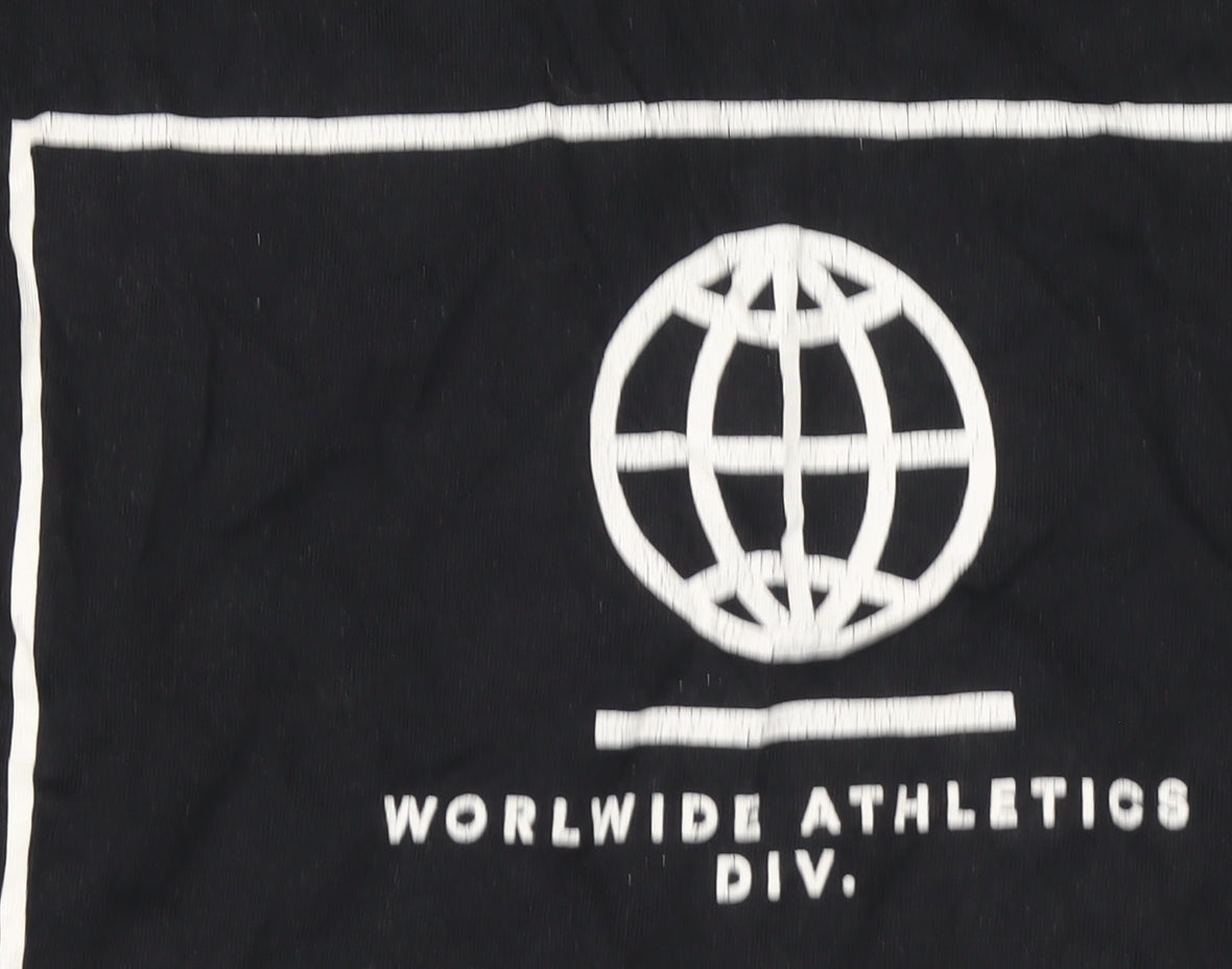 H&M Men Blue Sleeveless Graphic T-Shirt L Regular Fit