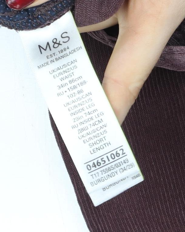 Marks and Spencer Men's Brown Slim Fit Corduroy Jeans 34W 29L